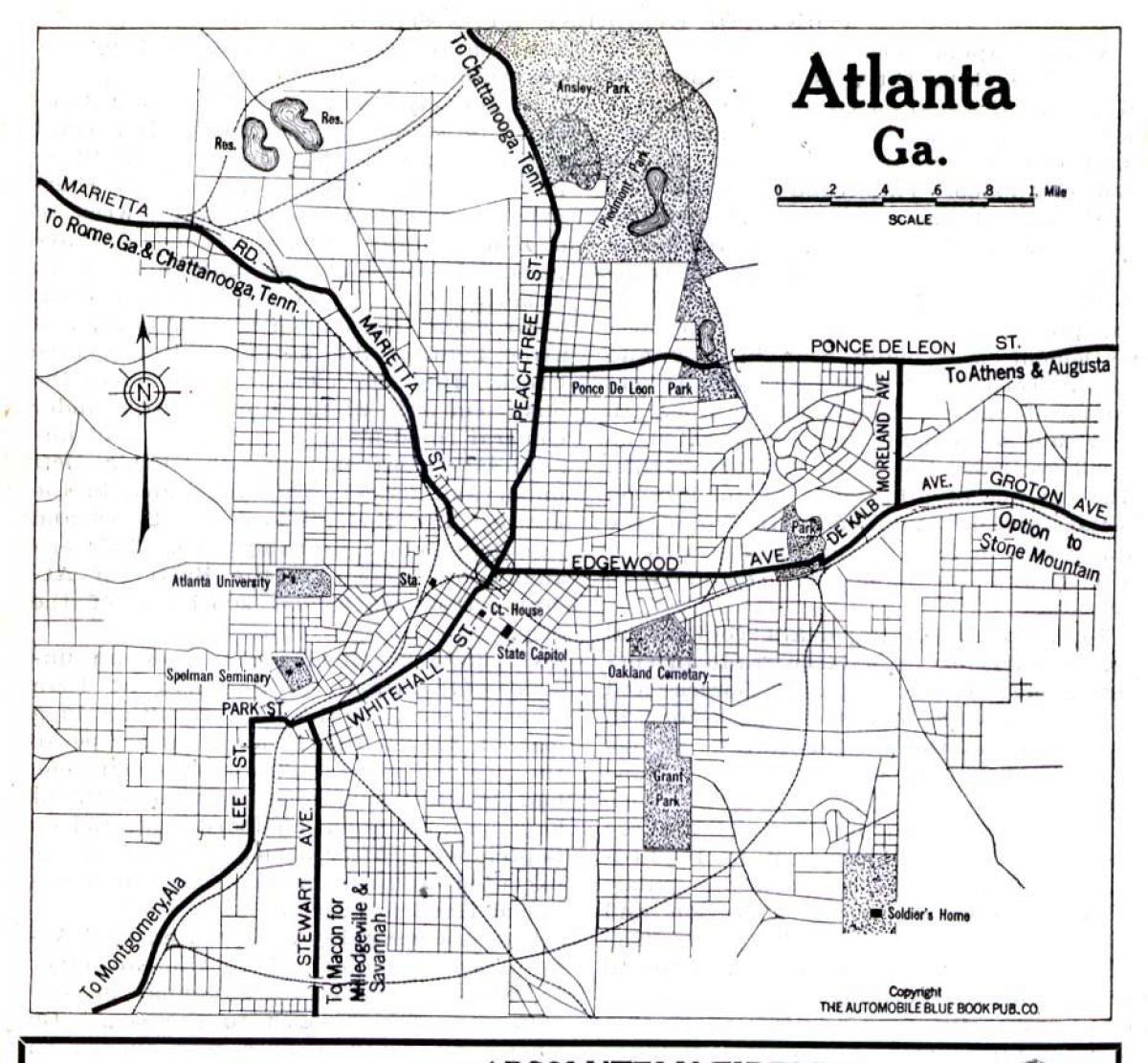 mapa de Atlanta Georgia