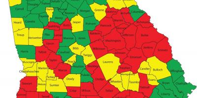 Atlanta, Georgia condado mapa