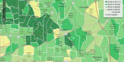 Demográficos mapa de Atlanta