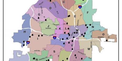 Mapa de Atlanta mapa de la zona