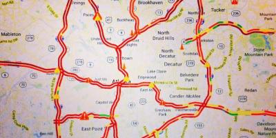 Mapa de Atlanta tráfico