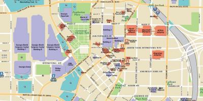 Atlanta atracciones turísticas mapa