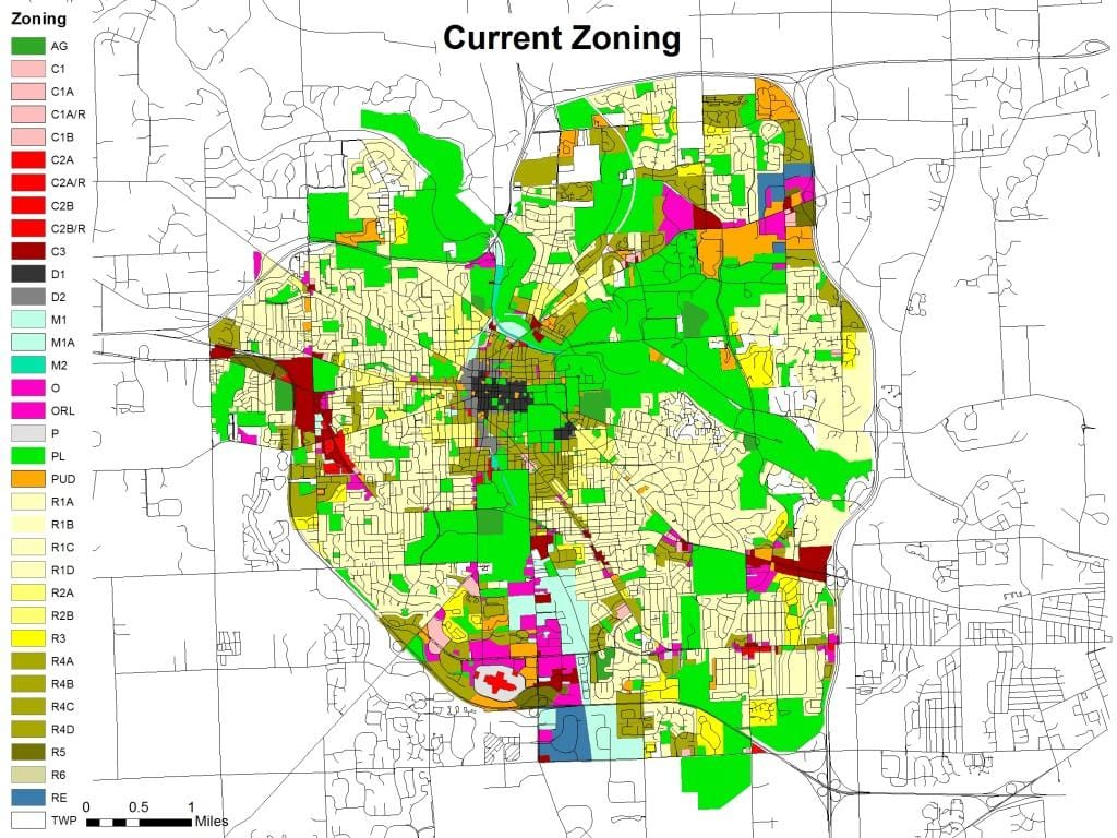 la ciudad de Atlanta mapa de zonificación