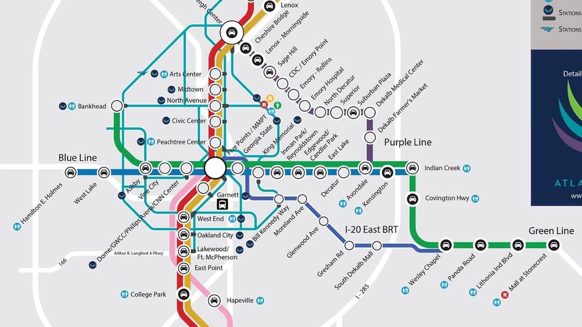 MARTA de la estación de tren mapa