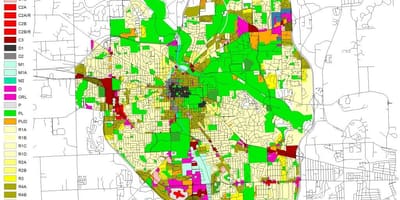 La ciudad de Atlanta mapa de zonificación