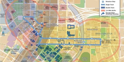 Mapa de tranvía de Atlanta