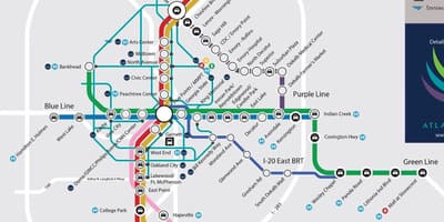 MARTA de la estación de tren mapa